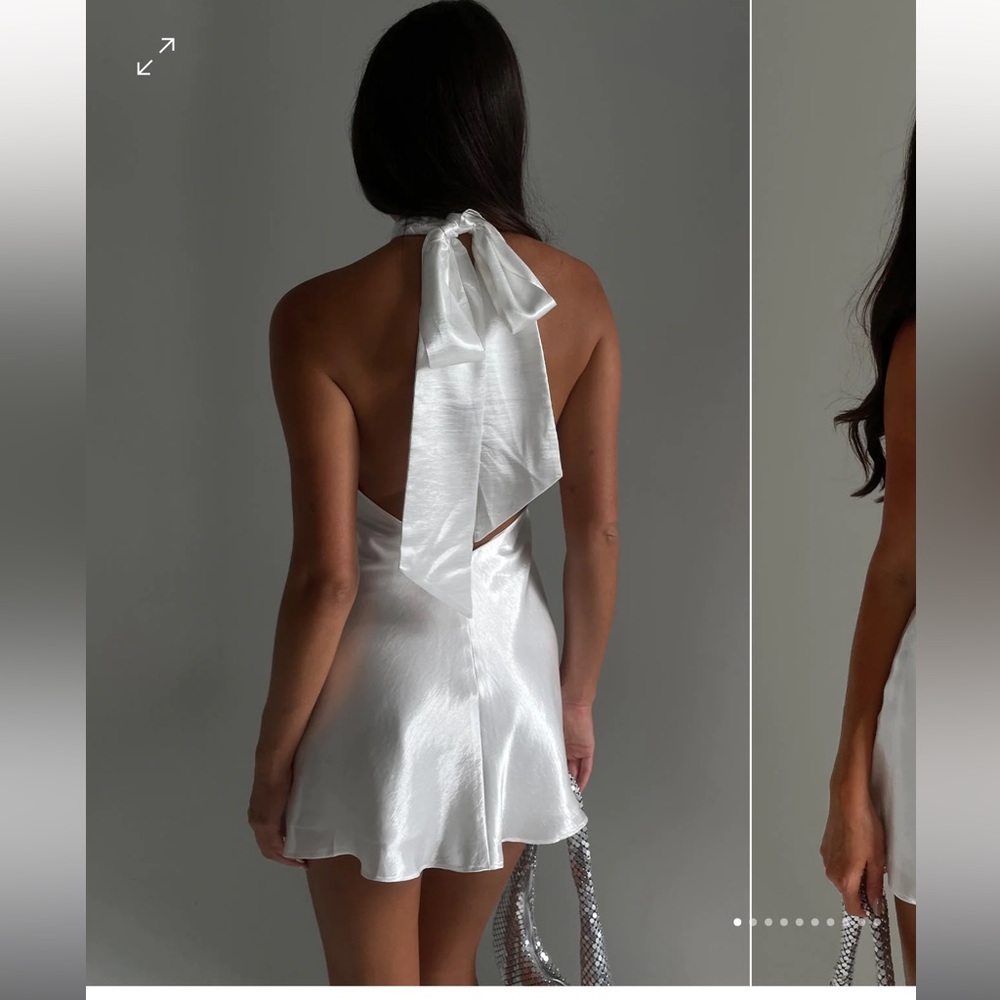 COPY - CARTIA
Bow Halter Micro Mini Dress - White S Meshki